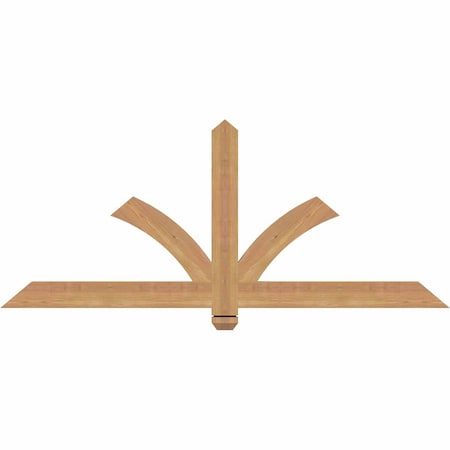 Ekena Millwork Redmond Smooth Timber Gable Bracket, Western Red Cedar, 60"W x 25"H x 1 1/2"D x 3 1/2"F, 10/12 Pitch GBW060X25X0204RED00SWR